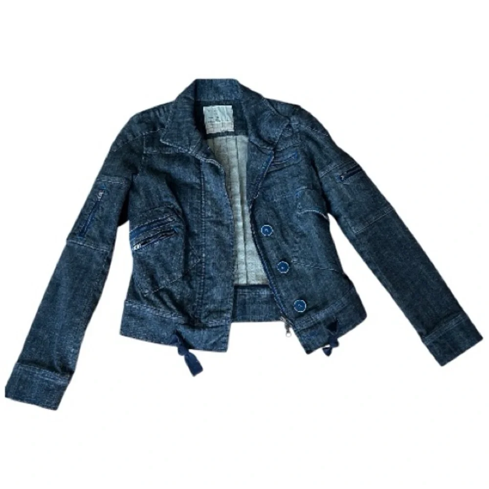 Free People Denim Moto Jacket - Size 6